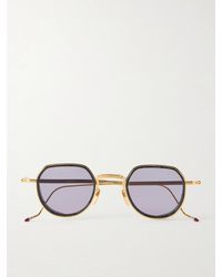 Jacques Marie Mage - Dixon Round-frame Gold-tone Metal Sunglasses - Lyst