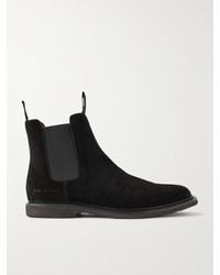 Common Projects - Waxed-suede Chelsea Boots - Lyst