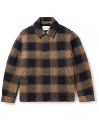 MR P. - Checked Padded Wool-blend Blouson Jacket - Lyst