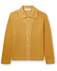 Séfr - Fringed Crochet-knit Cotton-blend Overshirt - Lyst
