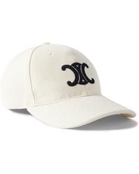Celine - Triomphe Logo-Embroidered Wool-Blend Baseball Cap - Lyst