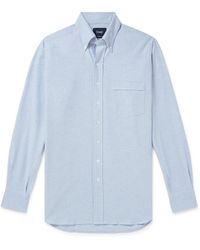 Drake's - Button-down Collar Cotton Oxford Shirt - Lyst