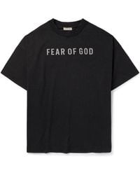 Fear Of God - Oversized Logo-Print Cotton-Jersey T-Shirt - Lyst