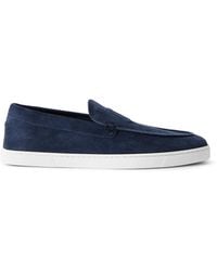 Christian Louboutin - Varsiboat Logo-Embossed Leather Boat Shoes - Lyst