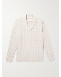 A Kind Of Guise - Scopello Convertible-Collar Striped Tencel Lyocell Shirt - Lyst