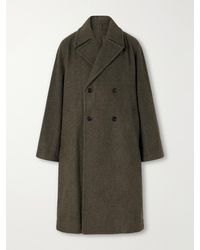 Lemaire - Double-Breasted Wool And Alpaca-Blend Felt Coat - Lyst