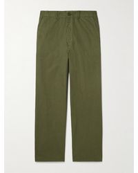 Orslow - Gerade geschnittene Hose aus Baumwolle mit Fischgratmuster - Lyst