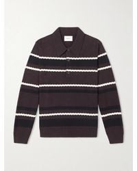 NN07 - Alfie 60019 Striped Organic Cotton Polo Shirt - Lyst