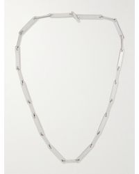 Saint Laurent - Silver-tone Chain Necklace - Lyst