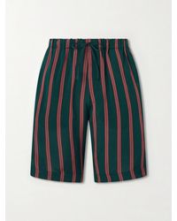 Dries Van Noten - Straight-Leg Striped Twill Drawstring Shorts - Lyst