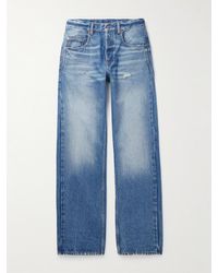Saint Laurent - Gerade geschnittene Jeans in Distressed-Optik - Lyst
