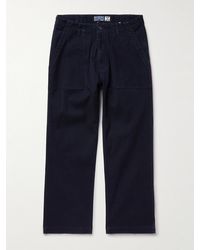 Blue Blue Japan - Pantaloni a gamba dritta in twill di misto lyocell TM tinti indaco - Lyst