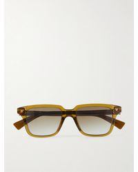 Bottega Veneta - Triangle Stud Square-Frame Recycled-Acetate Sunglasses - Lyst