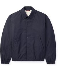 Gucci - Reversible Logo-Jacquard Cotton Bomber Jacket - Lyst