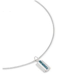 Miansai - Vertigo Silver Blue Topaz Pendant Necklace - Lyst