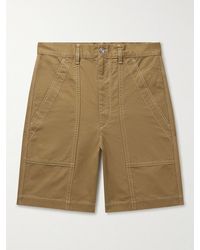 Isabel Marant - Loukas Straight-Leg Panelled Cotton-Canvas Shorts - Lyst