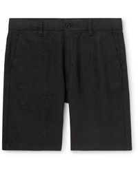 NN07 - Crown Straight-leg Linen Shorts - Lyst