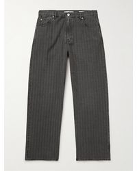 Our Legacy - Vast Straight-leg Striped Jeans - Lyst