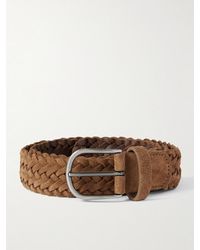 Anderson's - 3.5Cm Woven Suede Belt - Lyst