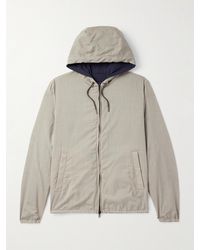 Herno - Wendbare Kapuzenjacke aus einer Schurwoll-Seidenmischung und Shell - Lyst