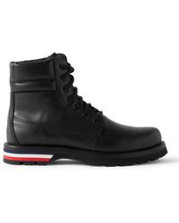 Moncler - Vancouver Striped Leather Hiking Boots - Lyst