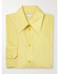 Bottega Veneta - Classic-Collar Silk-Taffeta Shirt - Lyst