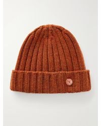 God's True Cashmere - Carnelian-Embellished Ribbed Cashmere Beanie - Lyst