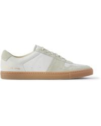 Common Projects - Bball Suede-trimmed Leather Sneakers - Lyst