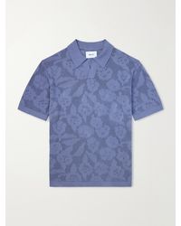 NN07 - Ryan Flower 60019 Knitted Cotton Polo Shirt - Lyst