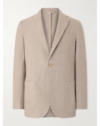 De Petrillo - Linen Single-breasted Blazer - Lyst