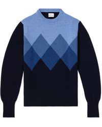 Kingsman - Argylle Jacquard-knit Wool Sweater - Lyst