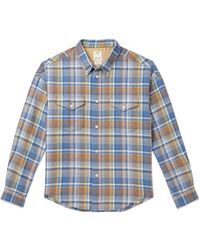 Visvim - Frontier Checked Wool And Linen-blend Flannel Shirt - Lyst