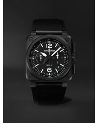 Bell & Ross - Br 03-94 Automatic Chronograph 42Mm Ceramic And Rubber Watch, Ref. No. Br0394-Bl-Ce - Lyst