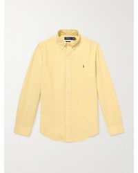 Polo Ralph Lauren - Button-down Collar Logo-embroidered Cotton Shirt - Lyst