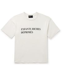 Enfants Riches Deprimes - Distressed Logo-printed Cotton-jersey T-shirt - Lyst