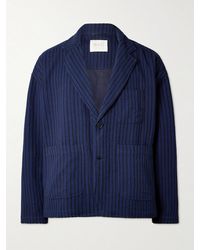 Kardo - Hugh 2.0 Unstructured Striped Cotton Suit Jacket - Lyst