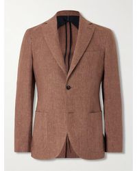 Incotex - Venezia 1951 schmal geschnittenes Sakko aus Leinen in Stückfärbung - Lyst
