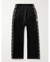 Kapital - Th.D.D. Wide-Leg Pleated Webbing-Trimmed Tech-Jersey Track Pants - Lyst
