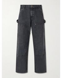 CHERRY LA - Wide-leg Double-knee Distressed Jeans - Lyst