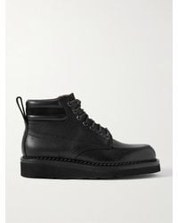 Yuketen - Suede-Trimmed Full-Grain Leather Boots - Lyst