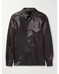 Saman Amel - Leather Shirt Jacket - Lyst