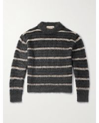 Marni - Gestreifter Pullover aus einer Mohairmischung - Lyst