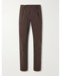 Massimo Alba - Ionio2 Straight-leg Cotton-blend Trousers - Lyst