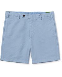 Sid Mashburn - Sport Straight-leg Garment-dyed Cotton And Linen-blend Twill Shorts - Lyst