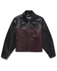 Enfants Riches Deprimes - Signature Studded Two-tone Leather Western Jacket - Lyst