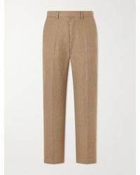Polo Ralph Lauren - Straight-Leg Cotton And Linen-Blend Trousers - Lyst