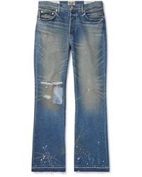 GALLERY DEPT. - Dagger Bootcut Distressed Patchwork Jeans - Lyst