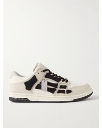 Amiri - Skel Brand-appliqué Leather Low-top Trainers - Lyst