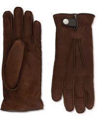 Brunello Cucinelli - Leather-trimmed Suede Gloves - Lyst