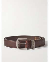 Brunello Cucinelli - 3cm Full-grain Leather Belt - Lyst